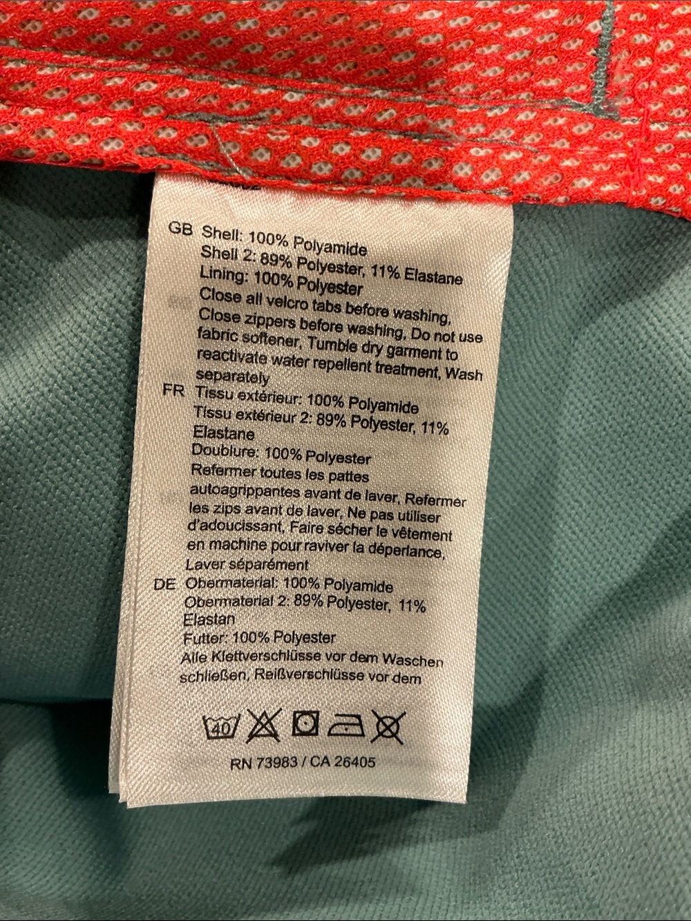 Helly Hansen Aqua and Orange accent  Hooded rain Jacket - Picture 8 of 9